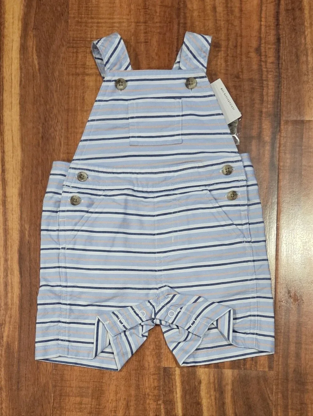 Janie and Jack NWT 0-3 Months Striped Shortall and Pelican Bodysuit